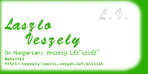 laszlo veszely business card